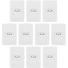 Conjunto Tomada 4x2 10A Stella Branco - Steck